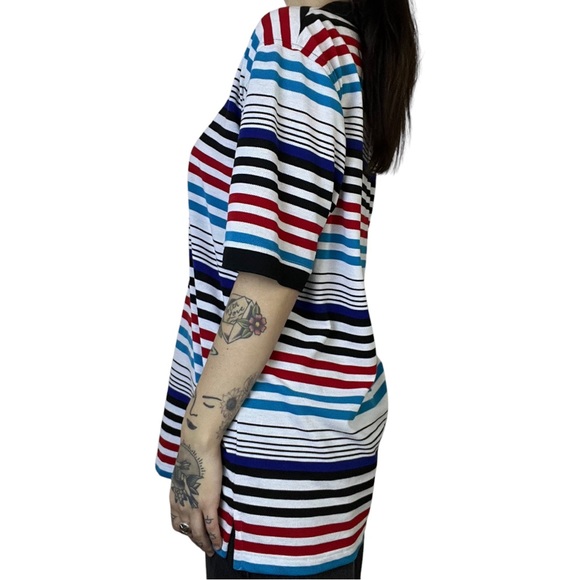 Brooklyn State Colorful Striped Shirt • Size Large/XL 🌈🖤 - Picture 5 of 6